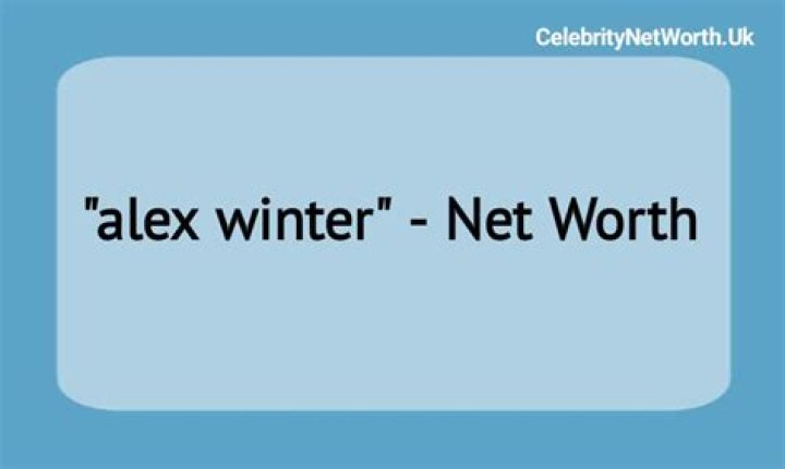 Alex Winter Net Worth | Celebrity Net Worth